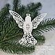 A Christmas Angel. Christmas tree ornament (lace), Christmas decorations, Chelyabinsk,  Фото №1