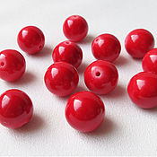 Материалы для творчества handmade. Livemaster - original item Coral 12 mm, red beads for stone jewelry. Handmade.