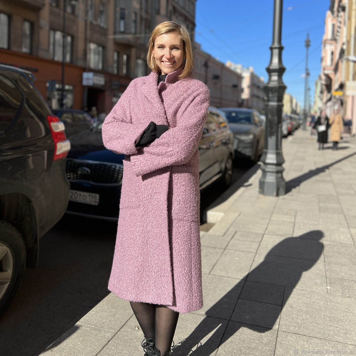 Пальто из ткани \"лама\" застежка - кнопки – купить онлайн на Ярмарке ...