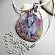 From the fairy tale flying-pendant with lacquer miniature painting. Pendants. lacquer miniature. My Livemaster. Фото №5