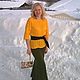 Юбка вязаная длинная "Олива", Юбки, Пермь,  Фото №1