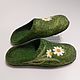  felted slipper daisies. Slippers. ElzyWool. Online shopping on My Livemaster.  Фото №2