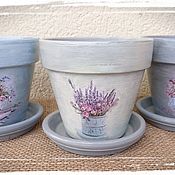 Цветы и флористика handmade. Livemaster - original item Flower pot decoupage Provence. Handmade.