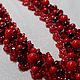 Necklace "Summer berries" coral, garnet, Necklace, Moscow,  Фото №1