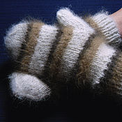 Аксессуары handmade. Livemaster - original item Women`s knitted mittens. Handmade.