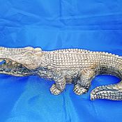 Для дома и интерьера handmade. Livemaster - original item Sculpture of a Crocodile made of natural Ural stone Calcite.. Handmade.