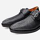 Men's monk shoes, made of genuine polished stingray leather, Shoes, St. Petersburg,  Фото №1