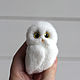 White owl owl brooch. Brooches. handmade toys by Mari (handmademari). Online shopping on My Livemaster.  Фото №2