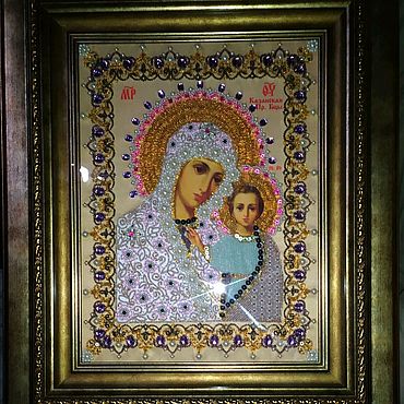 Набор для вышивания бисером Икона Богородица Владимирская. Размер - 19 х 25 см. 1,202 руб.
