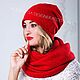 Снуд Платок Шарф "Ангора Red". Снуды. KUDESNITSA Designer Accessories. Ярмарка Мастеров.  Фото №6