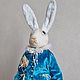 Rabbit Edward XII. Interior doll. Tri medvedya i belyj krolik. Интернет-магазин Ярмарка Мастеров.  Фото №2
