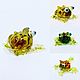 Collectible micro figurine made of colored glass Frog Seredenin. Miniature figurines. In Glass. Online shopping on My Livemaster.  Фото №2