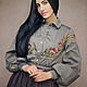 Costume with skirt 'Smoky evening' embroidered blouse. Suits. KVITKA. Online shopping on My Livemaster.  Фото №2