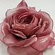 FABRIC FLOWERS. Chiffon rose ' Antique copper'. Brooches. fioridellavita. My Livemaster. Фото №4