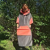 Surf poncho coral