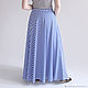 The floor-length skirt blue and white stripes. Skirts. Skirt Priority (yubkizakaz). My Livemaster. Фото №5