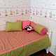 Покрывало в розовую клетку с подушками для детской, Пледы, Москва,  Фото №1