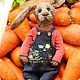 Gray bunny Timosha is a toy in the Teddy Bears style. Teddy Toys. Olga Arkhipova. My Livemaster. Фото №4