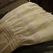 Boho long cotton lace skirt, petticoat skirt with ruffles