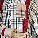 Рубашка в стиле пэчворк/апсайклинг с воланами в клетку Burberry. Рубашки. Natalia Budkeeva. Ярмарка Мастеров.  Фото №6