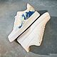 Кроссовки белые Nike Air Force 1 унисекс,кастом, ручная роспись, волна. Кроссовки. Olgavolgoart. Роспись одежды и обуви. Кастом. Ярмарка Мастеров.  Фото №13