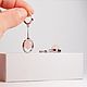 Серьги с розовым кварцем. Серьги классические. Gems & Drops. Интернет-магазин Ярмарка Мастеров.  Фото №2