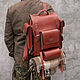 Handmade Leather Backpack, Leather Hiking Backpack, Backpacks, Yuzhno-Uralsk,  Фото №1