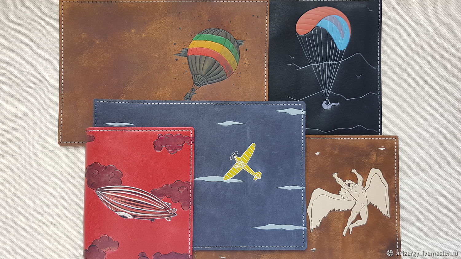 BALLOONING passport cover, leather, Organizer, Moscow,  Фото №1