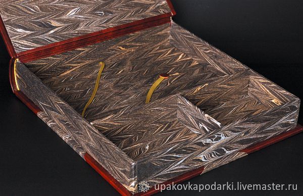 Подарочная коробка из кожи и мраморной бумаги в интернет-магазине на ...