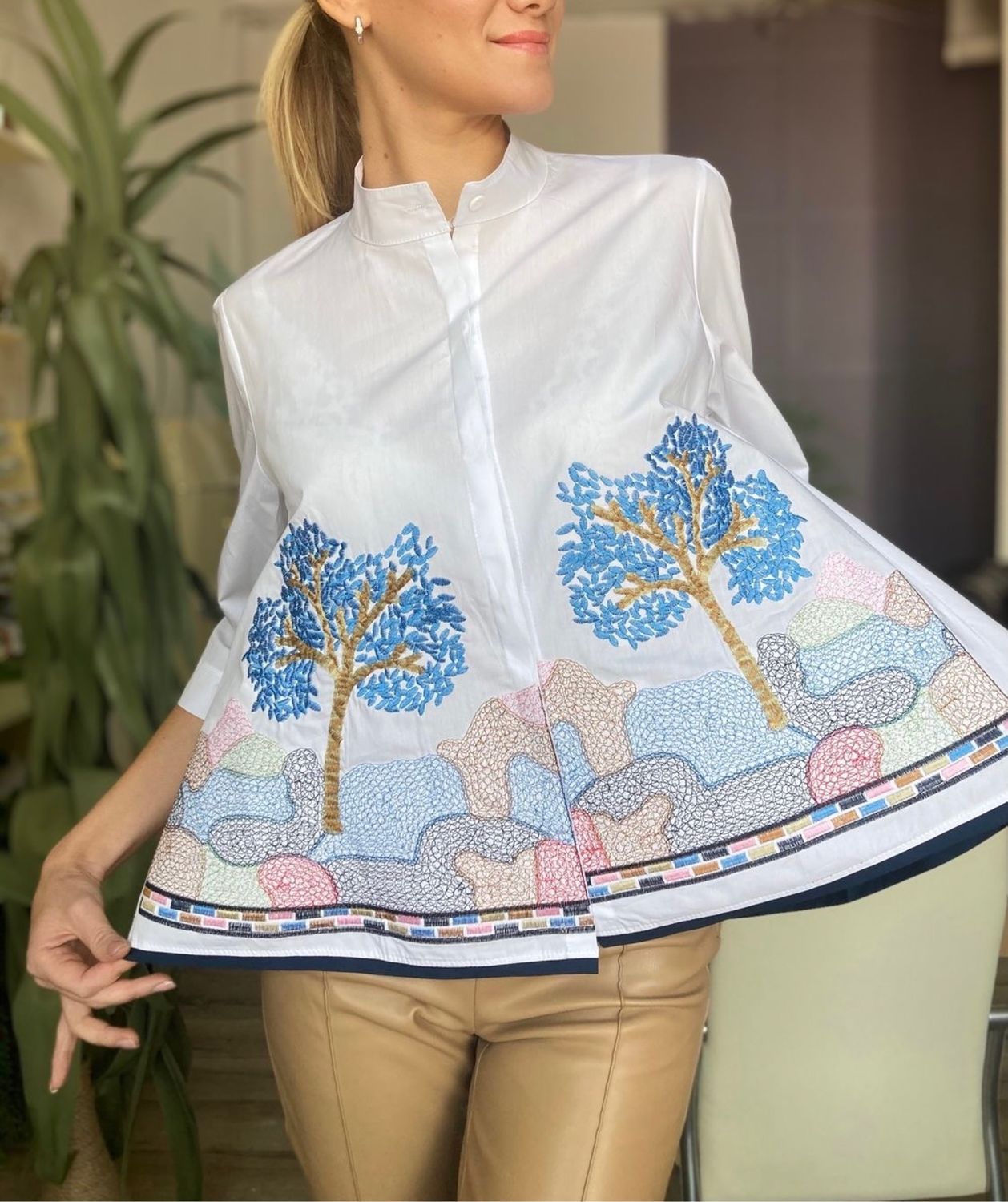 Блузка с вышивкой «Аманда», Блузки, Москва,  Фото №1