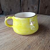 Посуда handmade. Livemaster - original item A cup with a heart 280ml. Handmade.