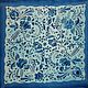 Шейный платочек "Гжель" шелк. Платки. BATIK Moskwityanka Москвина Татьяна. Ярмарка Мастеров.  Фото №4