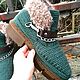 Полусапожки зимние вязаные. Полусапоги. PETELKI_style. Ярмарка Мастеров.  Фото №5