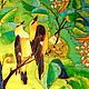 Шелковый батик платок "Июнь. Липа цветет", батик на шелке, Платки, Варна,  Фото №1
