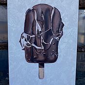 Зонт с ручной росписью  "Микки и Минни"