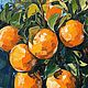 Живопись маслом для интерьера кухни Сочные и яркие апельсины. Картины. Картины для дома Живопись на холсте. Интернет-магазин Ярмарка Мастеров.  Фото №2