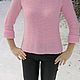 Пуловер розовый платочной вязкой. Пуловеры. Легкая петелька. Интернет-магазин Ярмарка Мастеров.  Фото №2