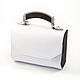 Order Amely-leather women's handbag with wood white. Lemberg Leather. Livemaster. . Crossbody bag Фото №3