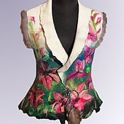 Одежда handmade. Livemaster - original item felted vest. Handmade.