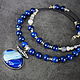 Natural Agate Author's necklace with pendant grey and blue agate. Necklace. naturalkavni. My Livemaster. Фото №6
