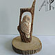 Statuette carving on owl bone. Talisman. Gift table figurine, Name souvenirs, Ryazan,  Фото №1