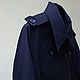 Gabardina mujer acero azul, algodón. Raincoats and Trench Coats. EverSpring. Dresses and coats.. Ярмарка Мастеров.  Фото №4