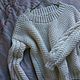 Women's sweater honeycomb oversize white. Sweaters. imknitwear. My Livemaster. Фото №5
