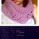 Scarf - Snood knitted Lilac. Snudy1. (Milena-Pobedova) (Milena-Pobedova). Online shopping on My Livemaster.  Фото №2