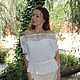 Summer white boho blouse 'Colli'. Blouses. ALISA. Online shopping on My Livemaster.  Фото №2