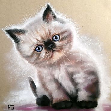 Картины и панно ручной работы. Ярмарка Мастеров - ручная работа Картина с котёнком "Котёнок по имени Гав". Картина кошки. Handmade.