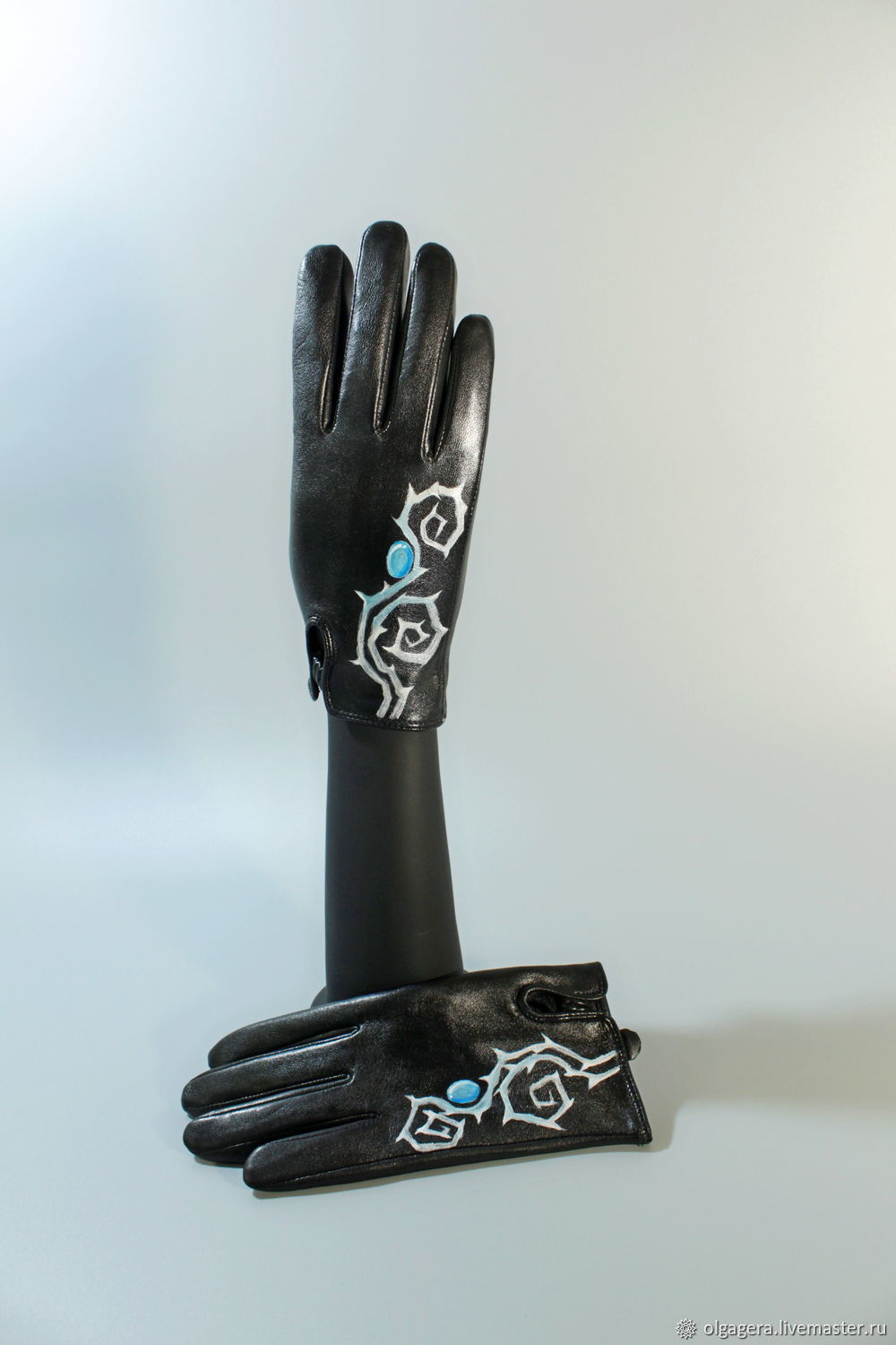 Gloves leather on silk 'the Dreams of Alice', Gloves, Moscow,  Фото №1