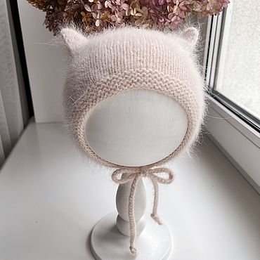 Одежда детская ручной работы. Ярмарка Мастеров - ручная работа Чепчик котик. Handmade.