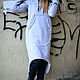 Теплая, серая туника  с капюшоном на весну - DR0707W3. Платья. EUG FASHION. Ярмарка Мастеров.  Фото №6