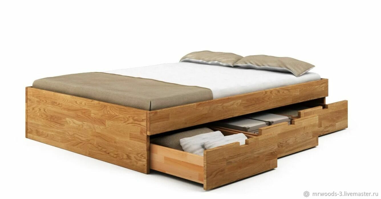 Кровать по индивидуальным размерам из массива